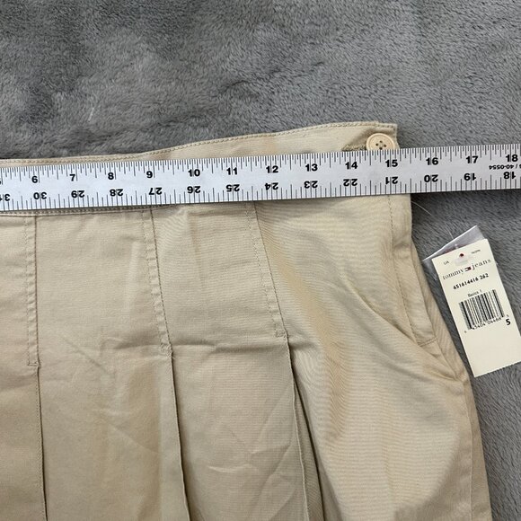 NWT Vintage Y2K Tommy Hilfiger Pleated Khaki Mini Skirt Size 5 XS/S - Picture 6 of 9